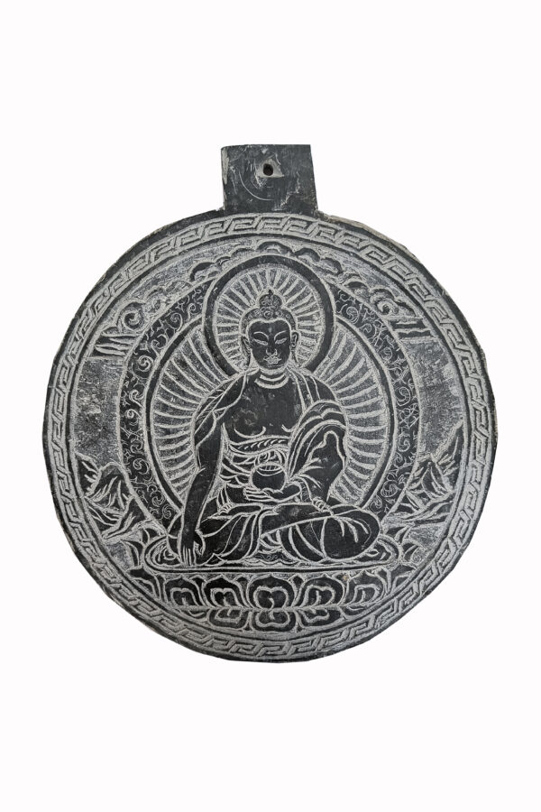 Pizarra tallada con Buda Shakyamuni