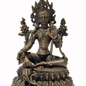 Estatua Tara verde de bronce.